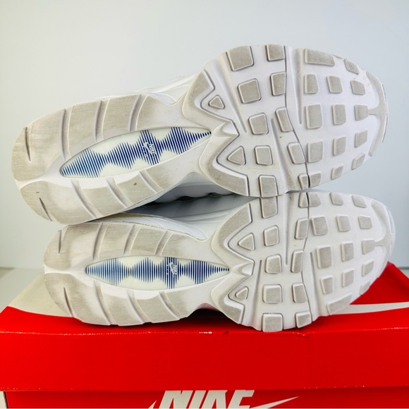 Nike Air Max 95 QS GS Gingham White Shoes Sneakers AH3808-101 Youth Size 6.5Y - Picture 8 of 10